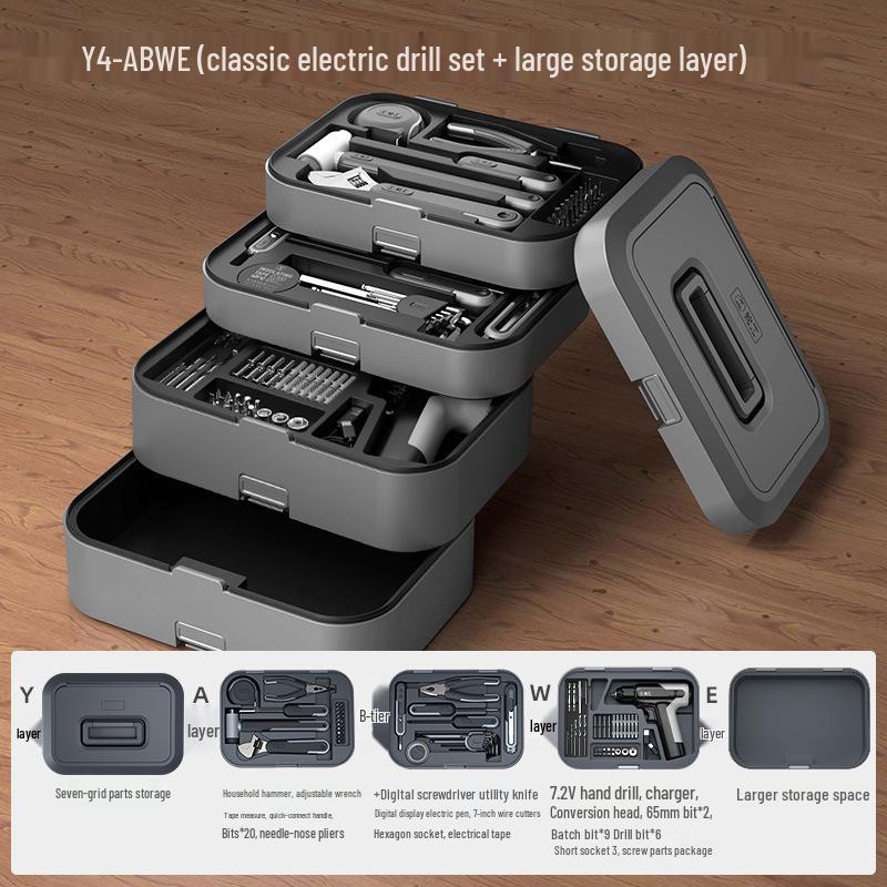 Многофункциональный набор инструментов «Зеленый Лес»: Полный набор для ремонта по дому и для электрика