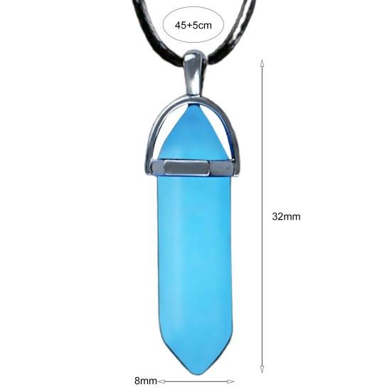 Шикарное светящееся в темноте регулируемое изысканное шестиугольное ожерелье с ключицей из искусственного камня для свиданий, кулон