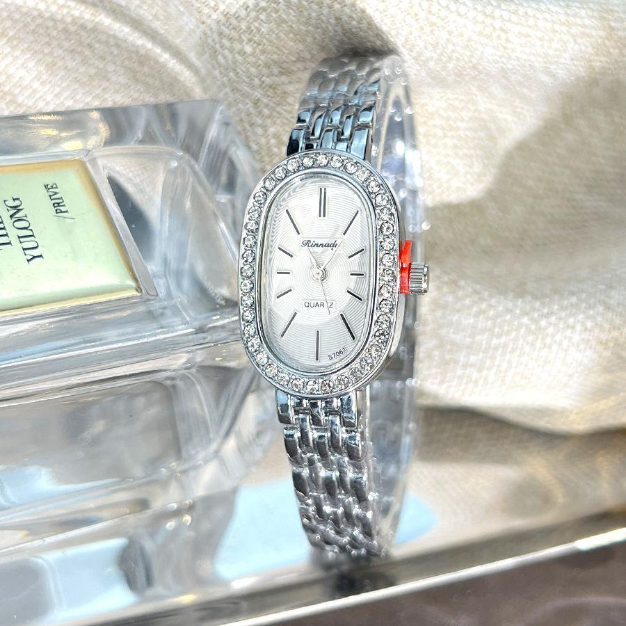 French Womens Luxury Crystal Women Bracelet Watches Fashion Diamond Ladies Quartz Watch Steel Female Party Wristwatch Elegant