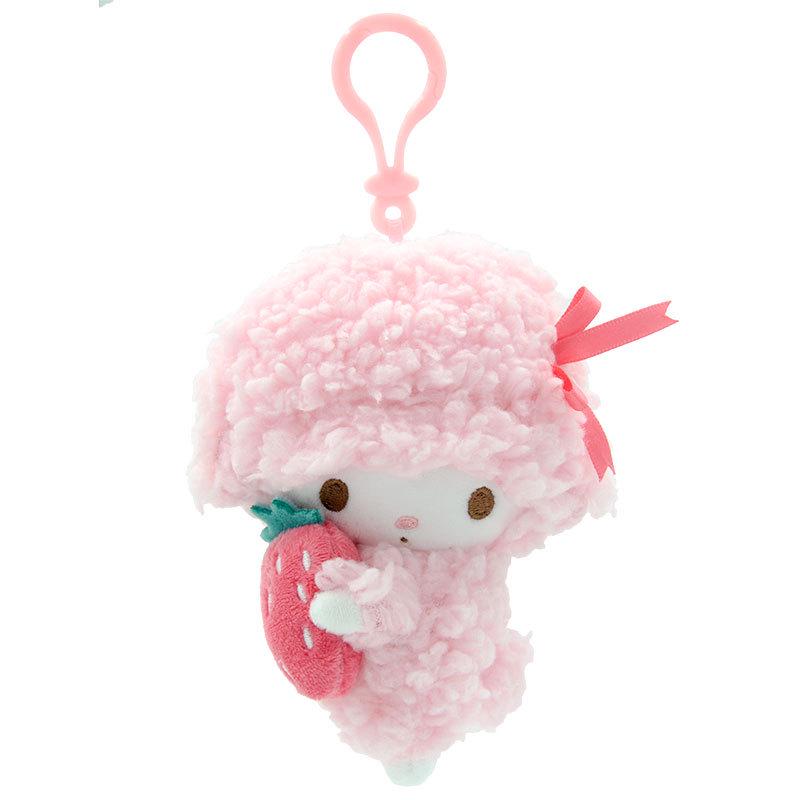 Кошелек для монет Sanrio Little Sheep Strawberry Piano с бантом и шармом-подвеской в виде крема.