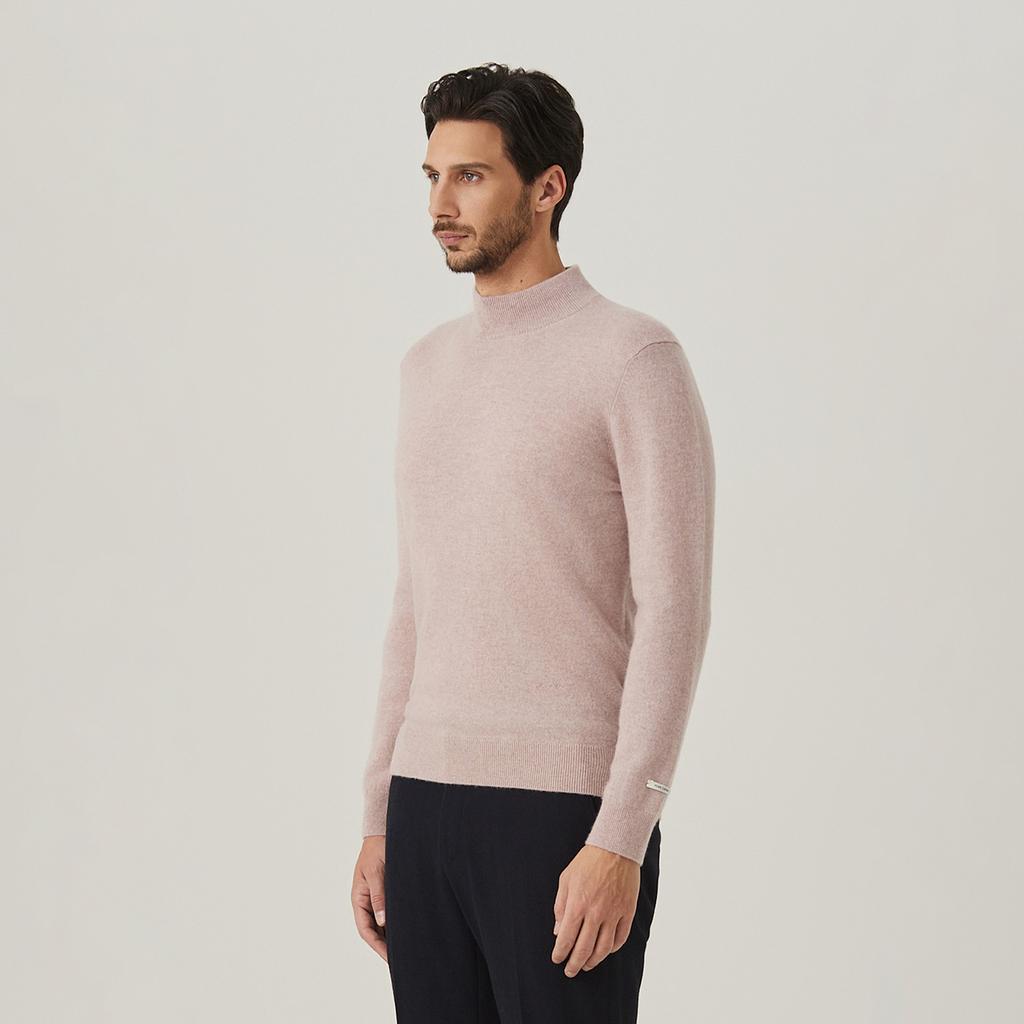 FERRAROMILANO 100% Cashmere Half Turtleneck Knit L/Pink (Am0Erd40571)