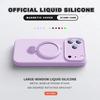 Магнитный чехол-держатель из жидкого силикона для iPhone 17 13 14 15 16 Pro Max Air Plus Magsafe Подставка Держатель Защитная крышка