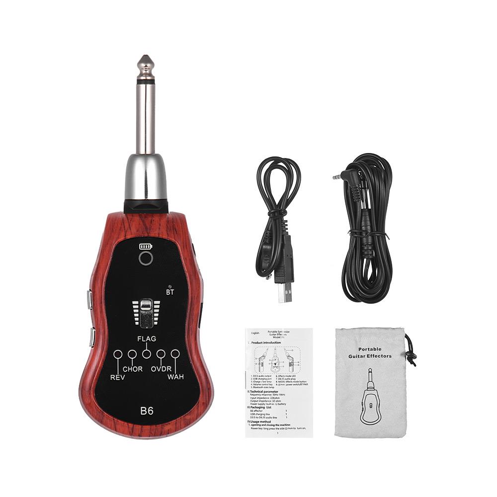 Portable Guitar Effectors Effect Synthesizer with 5 Effects(Reverb/Chorus/Flanger/Overdrive/Wow