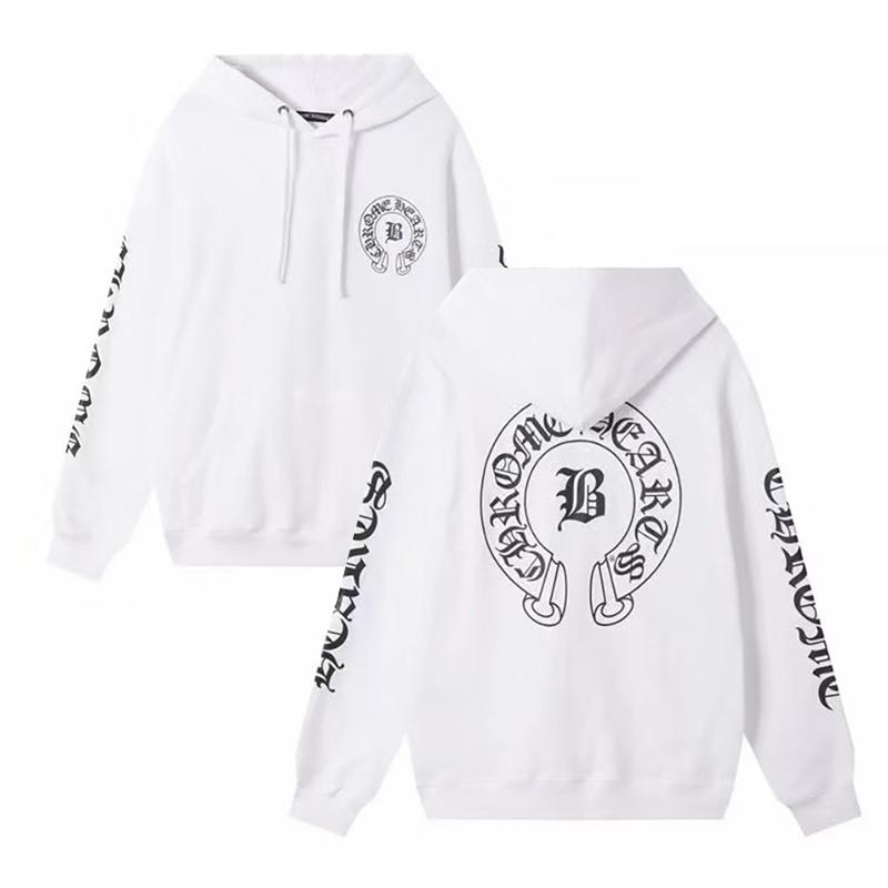 850 CHROME HEARTS Autumn and Winter New Plus Size Classic Style Logo Hooded Sweatshirt, Suitable for Couples to Wear