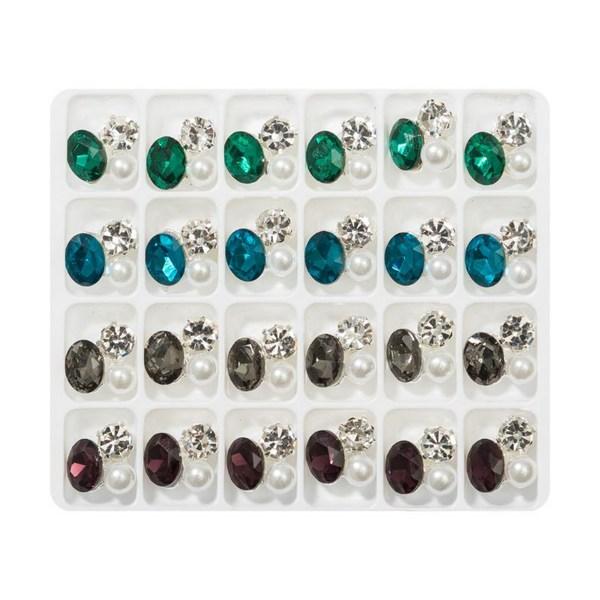 Nail Materials, One-panel Jewelry Set, Nail Art Materials Set, 46 Real Bling Oval Chic Set, 1 Set