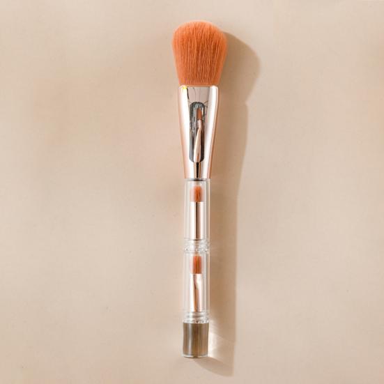Кисть для макияжа Портативная многофункциональная стильная косметическая кисть 4-в-1 для путешествий Женские аксессуары