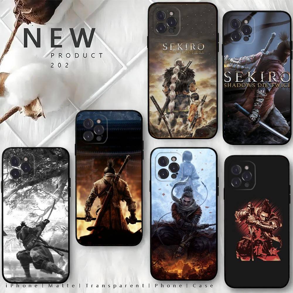 S-Чехол для телефона Sekiro Shadows Die Twice для iPhone 16,15,14,13,12 Mini 11 Pro XR,X,XS,MAX 7,8 Plus Силиконовый чехол Мягкий Черный