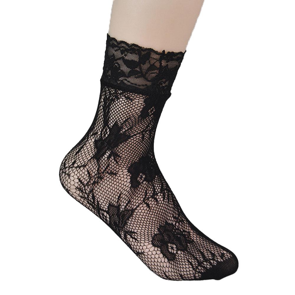 Женские сетчатые носки, сексуальные ажурные чулки в стиле Лолиты, нейлоновые женские короткие носки с цветочным узором, леопардовым принтом, забавные носки в консервативном стиле
