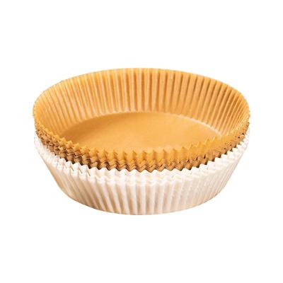 Круглые силиконовые бумажные стаканчики 40 г с антипригарным покрытием и маслопоглощающим эффектом для выпечки в аэрофритюрнице