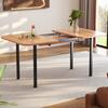 Classic Extendable Dining Table In Wood Color 120cm, Telescopic Length Up To 160cm, Table In Natural Color, Modern Minimalist Style, High-Strength