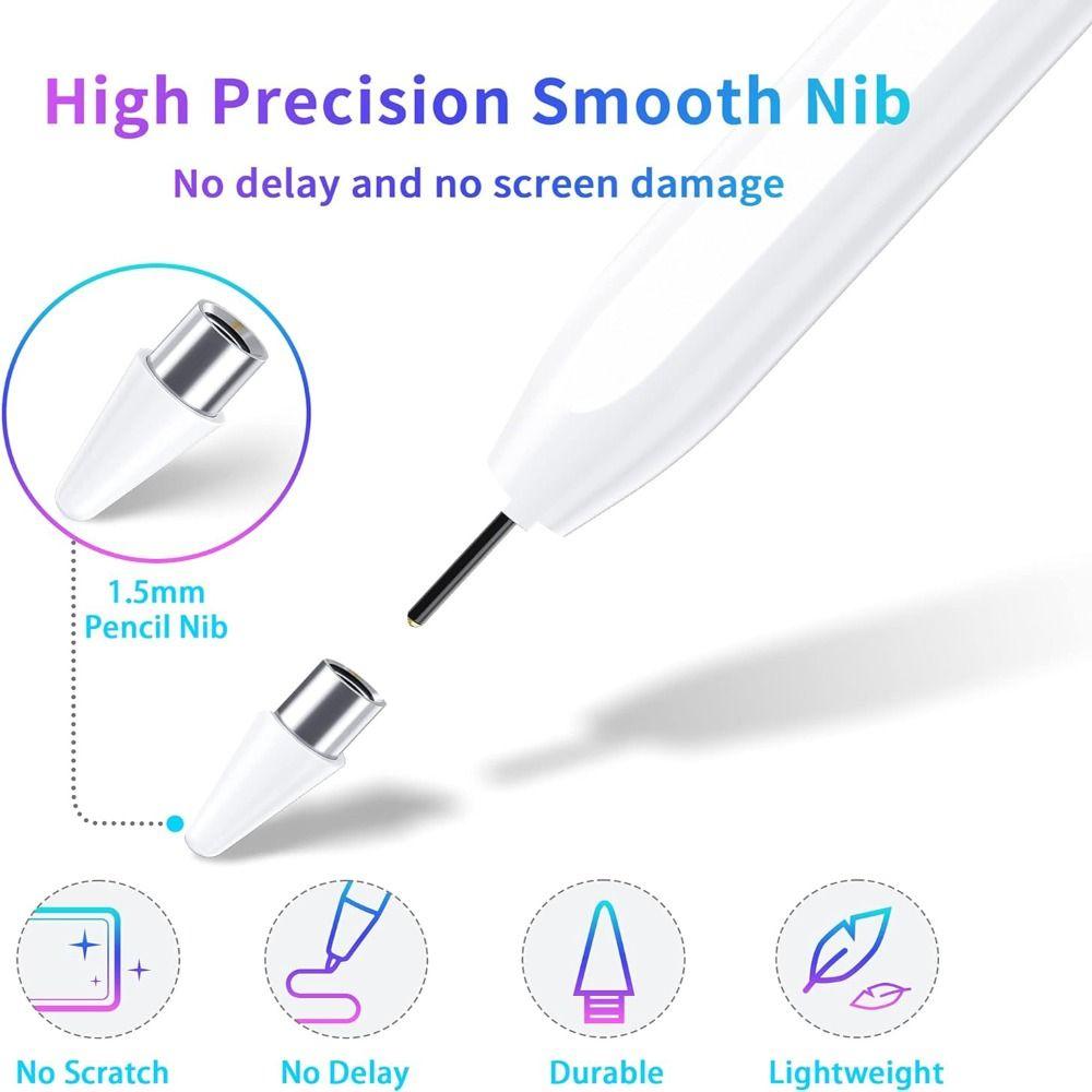 Rechargeable Universal Stylus Pen Battery Indicator Screen Pencil for Android/iOS