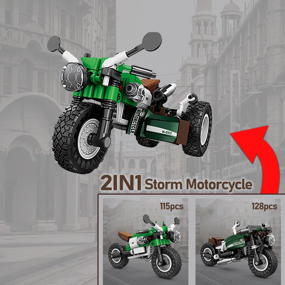 KNEW BUILT Электрический Велосипед Самокат Модель Мини Строительные Блоки Очаровательные и Образовательные Конструкторы