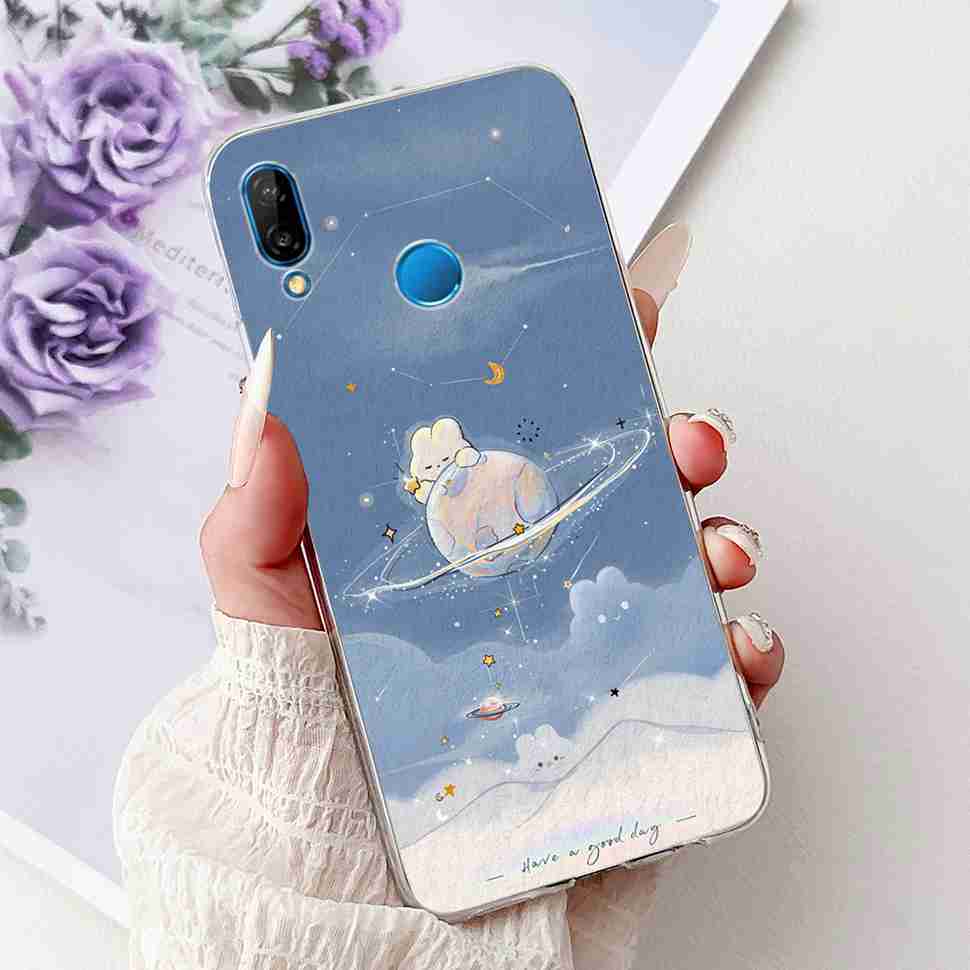 Защитные чехлы для Huawei P20 lite ANE-TL00 Чехол Новый Мультяшный Принт с Кошкой Силиконовый ТПУ Чехол для Huawei P20 Lite ANE-LX1 Корпус