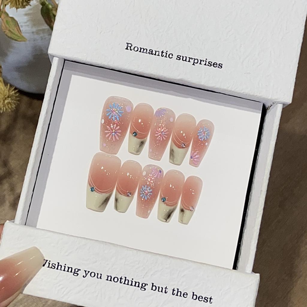 Three-dimensional Embossed Flower Blushing Fine Glittering French Garden Patch