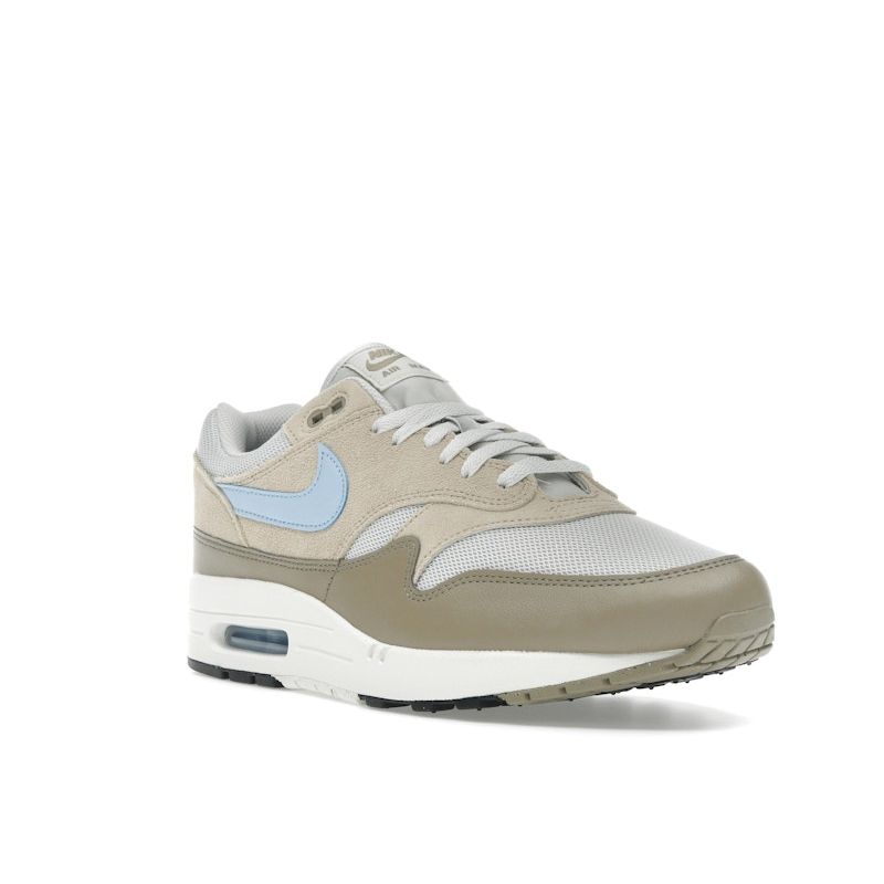 Nike Air Max 1 Essential Light Bone Psychic Blue унисекс кроссовки кремовые Sanddrift хаки FZ5808-009