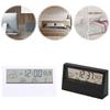Electronic Alarm Clock Weather Display Electric Desk Alarm Clock LCD Time Date Calendar Battery Operated for Living Room Bedroom