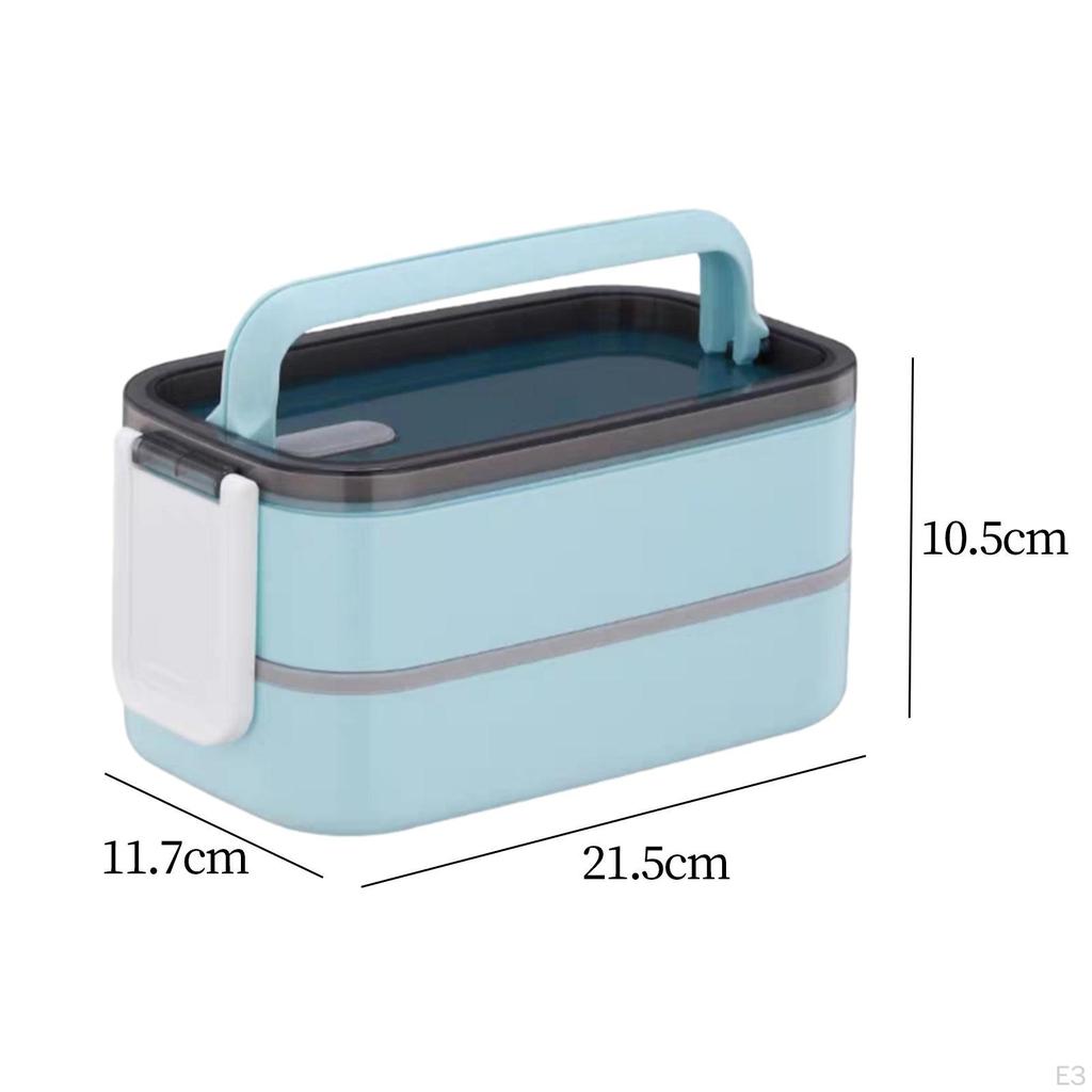 Двухслойный ланч-бокс Bento, герметичный, универсальный с перегородкой для пищевых продуктов для взрослых в кемпинге