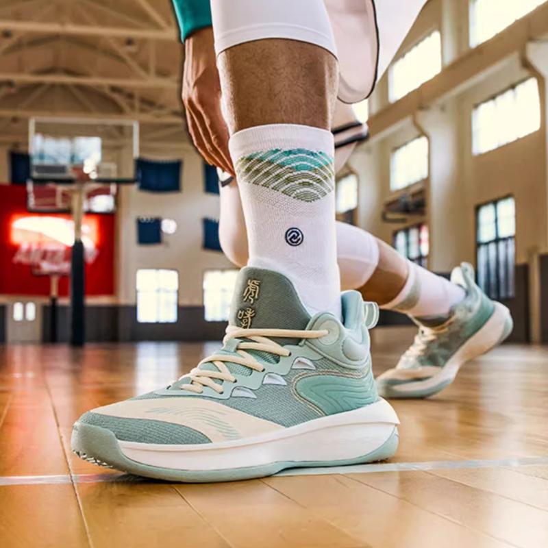 Anta Кроссовки для баскетбола Tiger Roar прочные нескользящие среднего размера мужские кроссовки Jin-Green 112211601Q-2