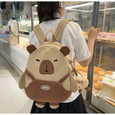 Милый рюкзак большой вместимости Capybara, разноцветная сумка Kawaii Capibala, высококачественный школьный рюкзак для школьников