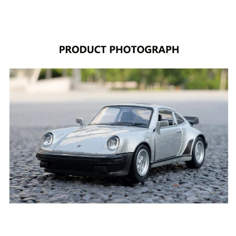Игрушечная модель Porsche 911 Turbo в масштабе 1/36, литая под давлением ретро-гоночная модель с инерционным механизмом для мальчиков в подарочной коллекции