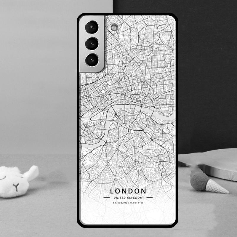 Чехол для телефона London Country Sketch City Map для Samsung Galaxy S25 Ultra S24 S23 Ultra S9 S10 S20 S21 S22 Plus S24 FE