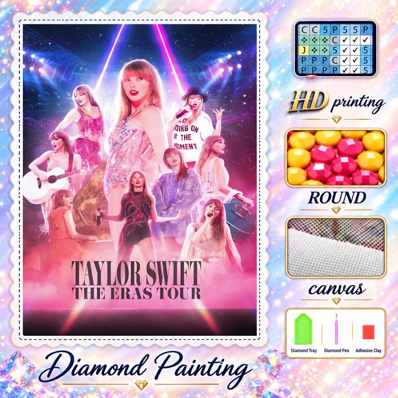 Taylor Swift Diamond Painting Kit 5D Full Drill DIY Diamond Mosaic Wall Art Home Decor