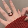 Quirky Open Smiley Face Ring: Cute, Funny & Fashionable Design for Women