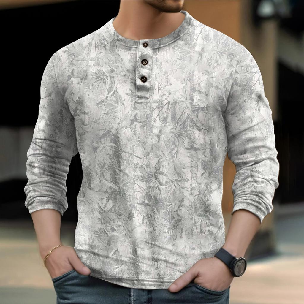 Мужская уличная винтажная модная спортивная футболка с v-образным вырезом и длинным рукавом