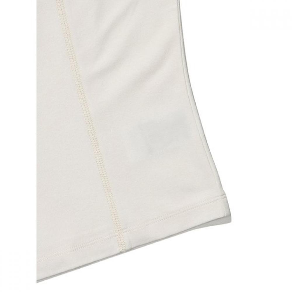 Women Line Color Block ShorT Sleeve T shirT Ivory