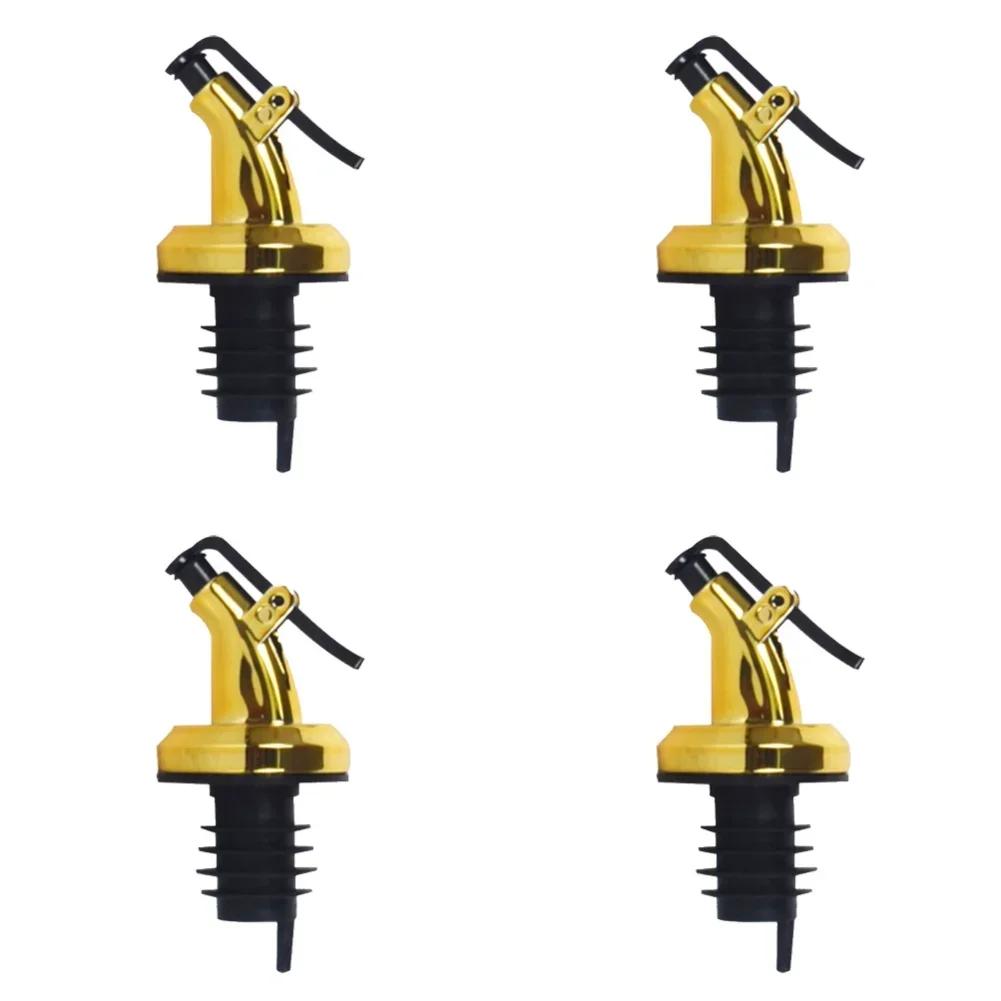 1-5PCS Oil Bottle Stopper Lock Plug Seal Leak-proof Nozzle Sprayer Cocktail Cap Liquor Dispenser Wine Stopper Wine Accessories