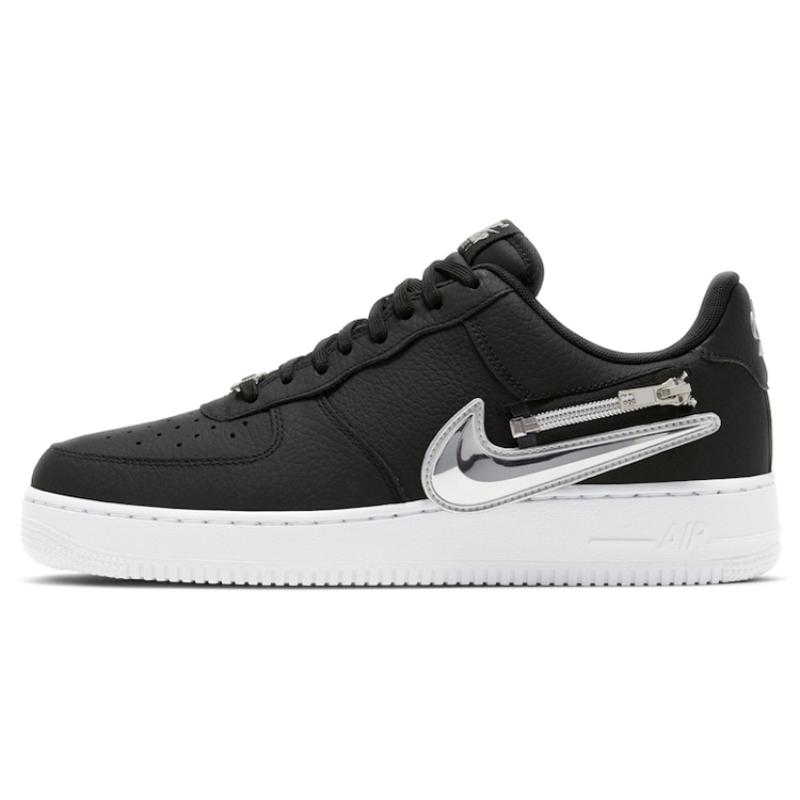 Nike Air Force 1 Low Zip Swoosh Black Sneakers CW6558-001