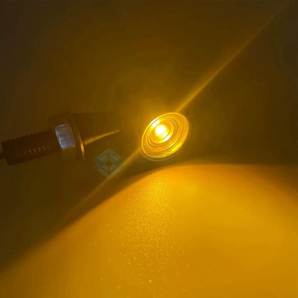 Motorcycle LED Turn Signal Black Motorcycle Bullet Lights Mini Turn Signals LED 8mm 12V Universal Led Motorcycle Indicator Lamps