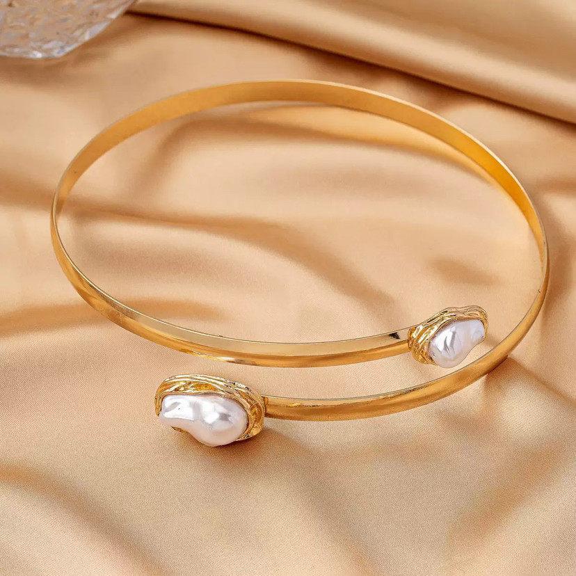 Baroque Pearl Alloy Pendant Y-Necklace Jewelry Set Accessories Jewelry Baroque Pearl