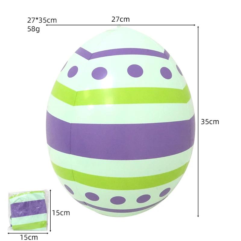 2Pc Inflatable Easter Egg Balloon Giant Egg 35X27Cm Easter Outdoor Yard Home Decor Ornament Garden Pendant Easter Party Supplies
