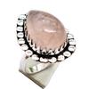 Rose Quartz Ethnic Handmade Ring Jewelry US Size-6.5 R 5512