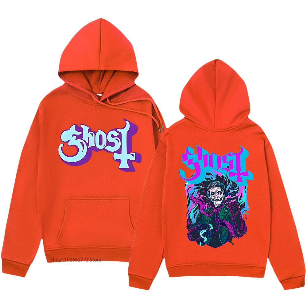Толстовки Ghost Band с принтом музыки, толстовка женская/мужская зимняя одежда для женщин, топы с длинными рукавами Manga