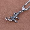 Creative Small Size Crocodile Necklace for Men Women Popular Stainless Steel Animal Pendant Fashion Charm Jewelry Gift