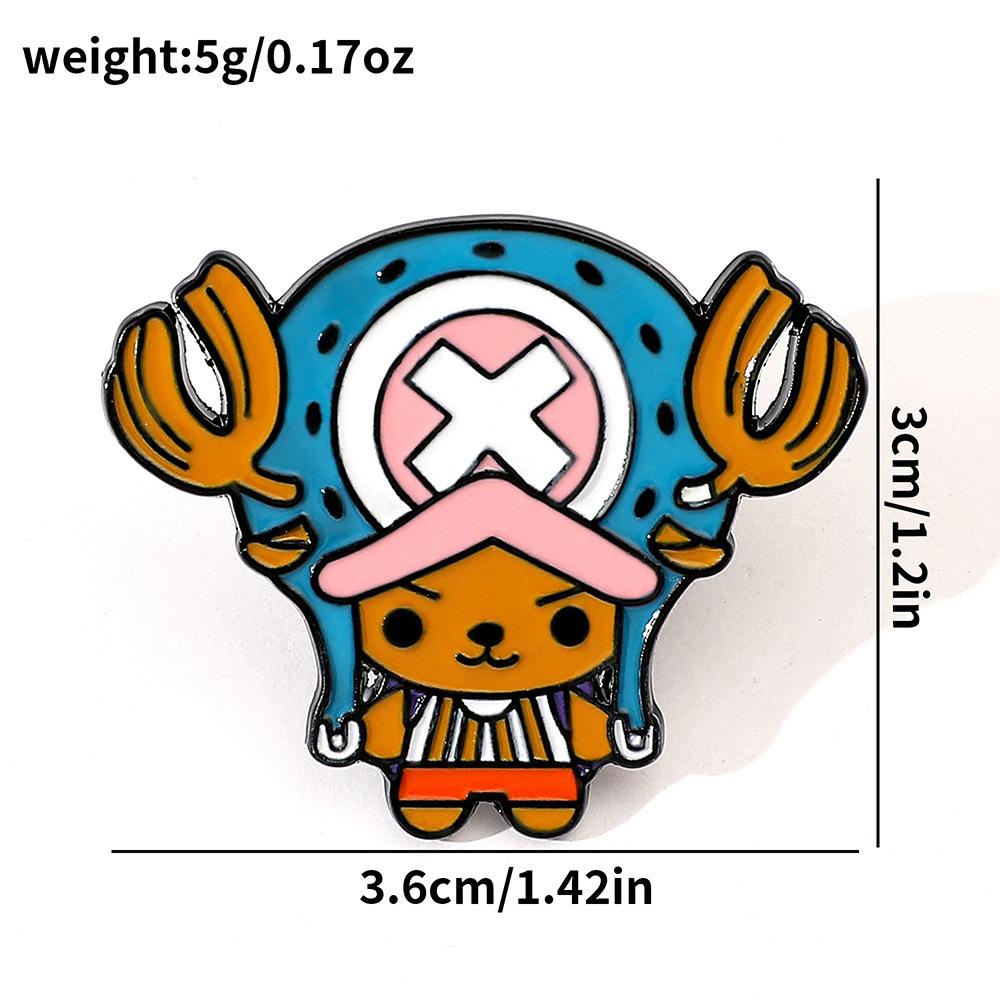 191 Штука Брошь ONE PIECE Металлический значок Riman Пираты Луффи Пины и аксессуары One Piece