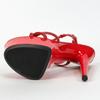 Sexy Red Women's Sandals 15cm Slim Heel Crystal Slim Heel Transparent Car Model Music Festival LFD-8661-B5
