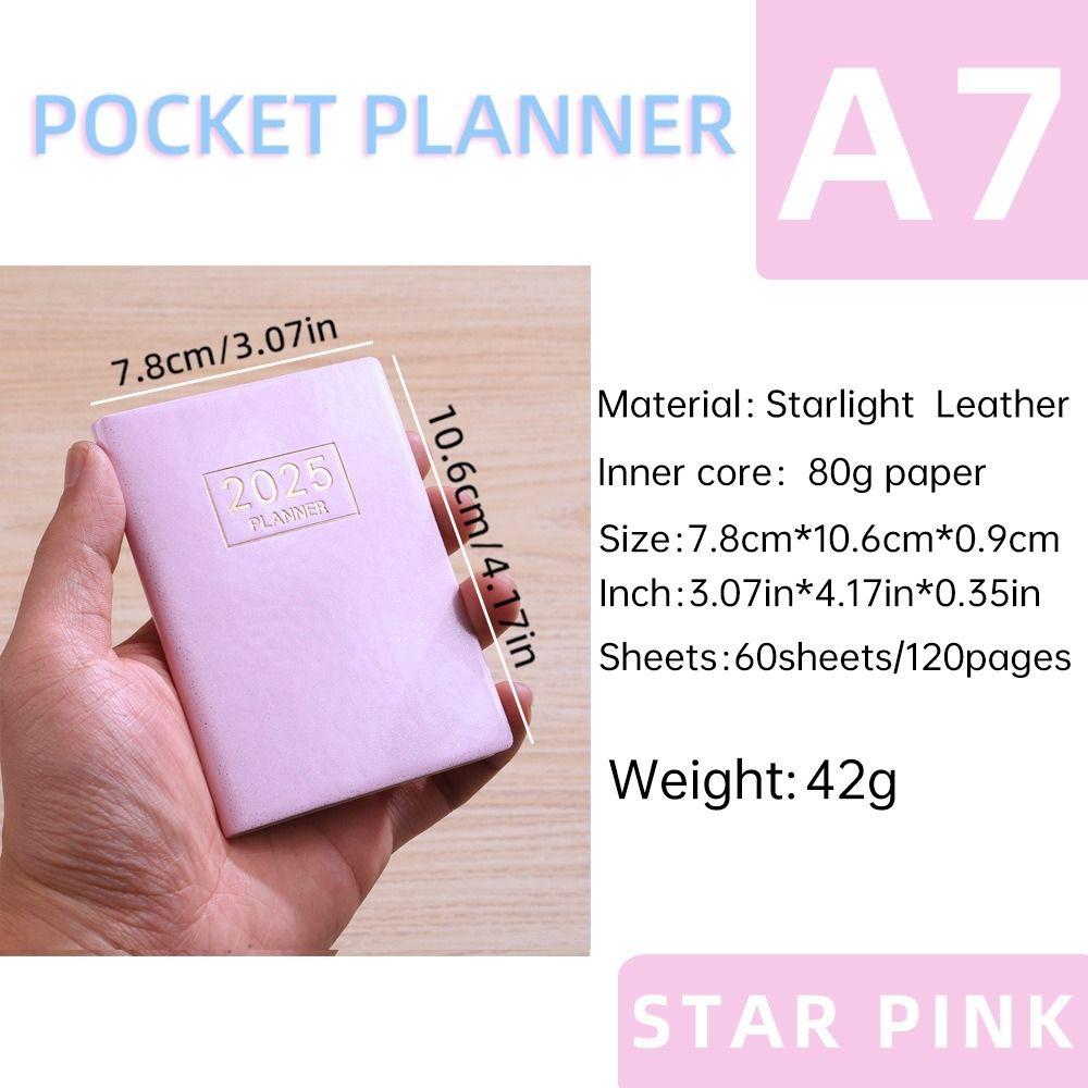 Laser 2025 Planner Notebook Mini Daily Weekly Monthly Planner Notebook  School Office