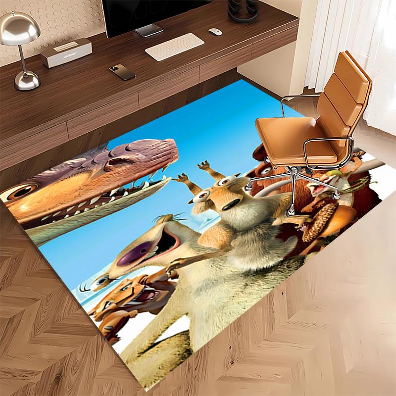 1pc Ice Age Continental Drift Print Area Rug - Soft, Washable Non-Slip Indoor Mat, Living Room, Home Office Decorative Rug,Office Decorative