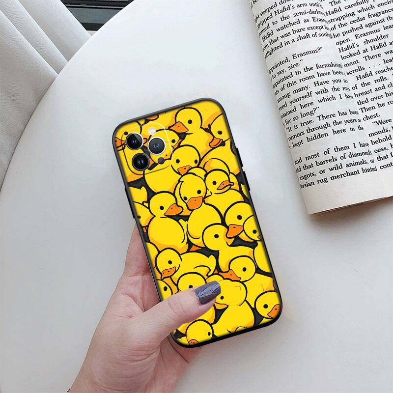 MH52 Утка Мультяшный Чехол для Телефона для iPhone 7 8 11 12 13 14 15 16 17 16E XS Pro Max XR X SE Air