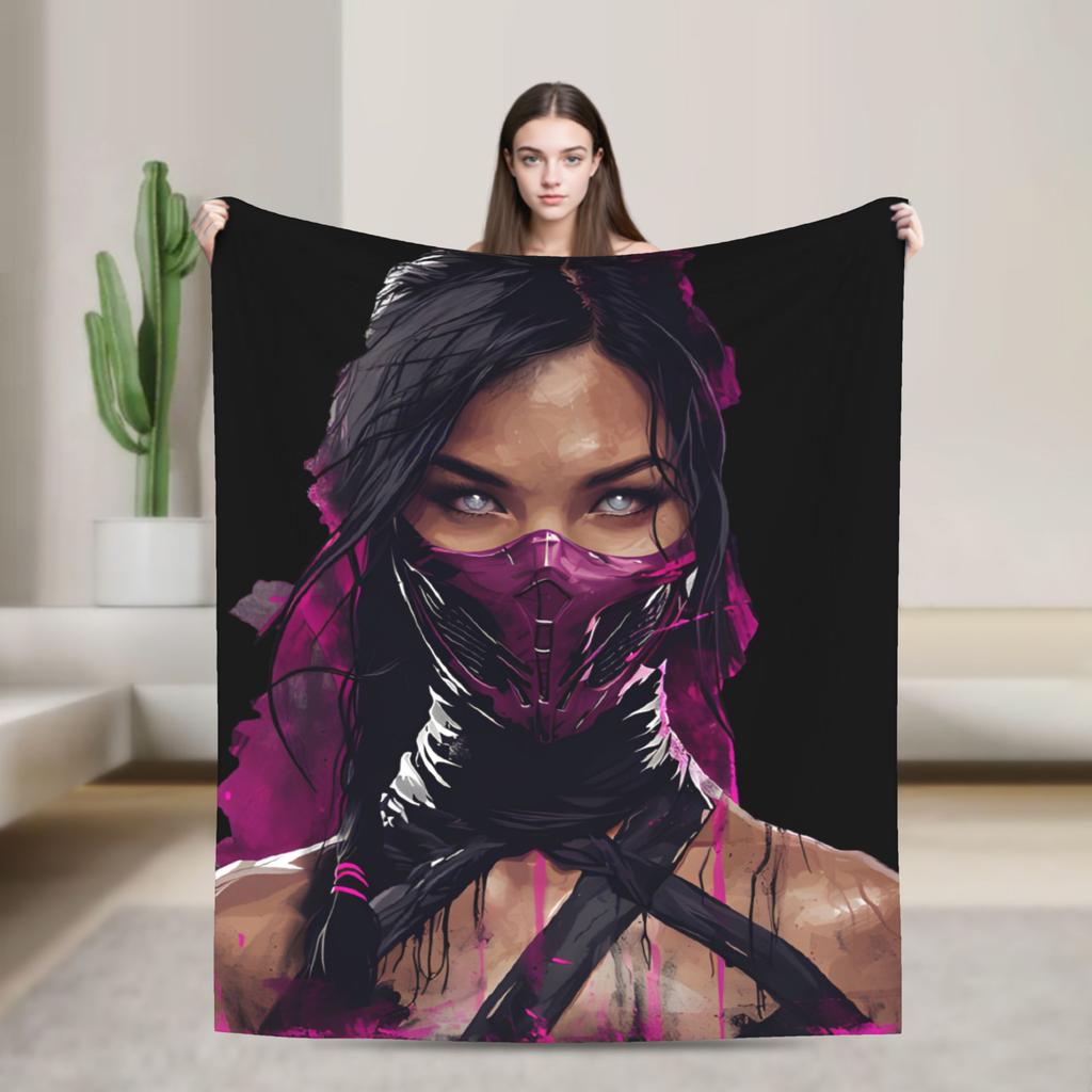 Скорпион Ограниченная Серия Mortal Kombat Покрывало Шерстяное Плед Украшение для Кровати Дивана Ультра-Мягкое Теплое Покрывало