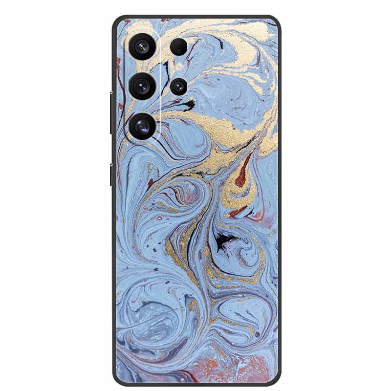 Phone Case For Samsung Galaxy S26 Ultra Colorful Painted Soft Silicone Bumper for Samsung S26 Ultra Case Marble Shockproof Cover