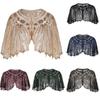 Women's Shawl Beaded Sequin Deco Evening Cape Cover Up Wedding Dress Shawl