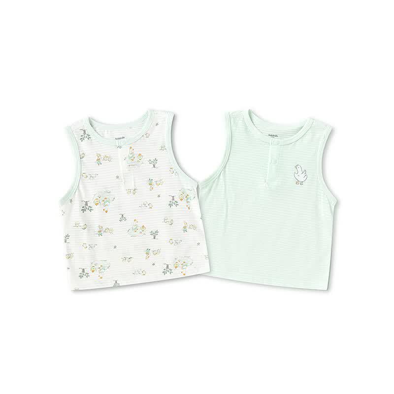 Balabala Baby Unisex Summer Vest Top 2-Piece Set