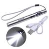 Ручной фонарик-ручка с USB-кабелем, перезаряжаемый, маленький, яркий, мини-светодиодный, карманный, для улицы