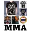 Tiger Muay Thai T-Shirt Kick Boxing 3D Print Vintage Training UV Protect Quick Dry Men Women Unisex Short Sleeve Round Neck MMA Mix Martial Art