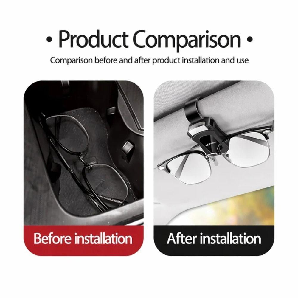 Multi-functional Car Glasses Rack Universal Car Sunglasses Holder Sun Visor Glasses Holder Clip