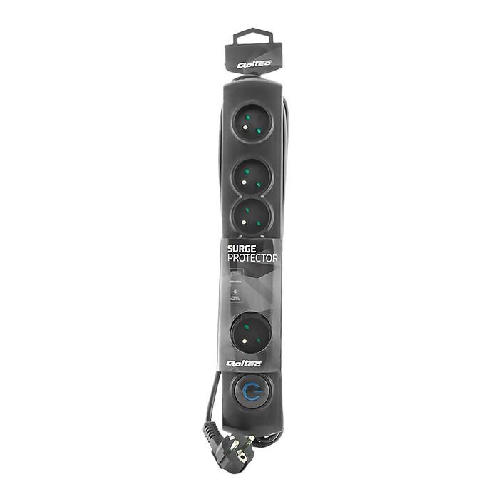 Listwa zasilająca antyprzepięciowa Qoltec 6 gniazd | 3m